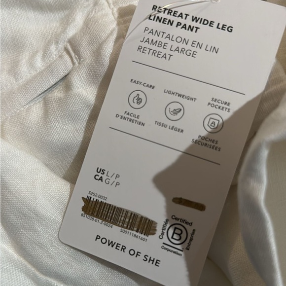 Athleta Retreat Wide Leg Linen Pant // Calla Lily - Picture 10 of 16